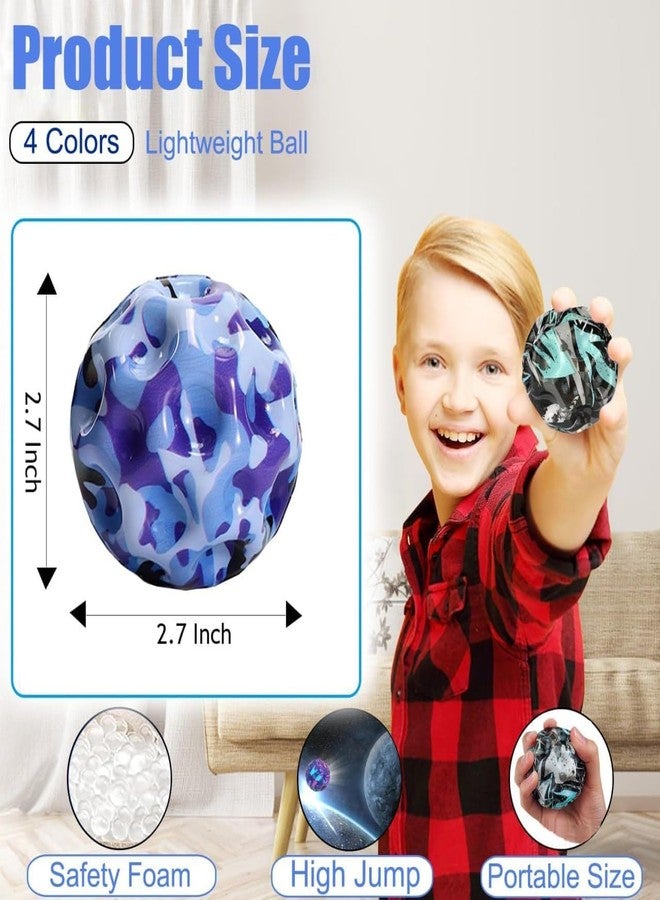 LANLOY Rubber Moon Ball Space Balls Ultimate High-Bouncing Fun for Skillful Play,Hand Eye Coordination, and Sensory Development (Rainbow Ball, 2), polo, Multicolor - Image 5